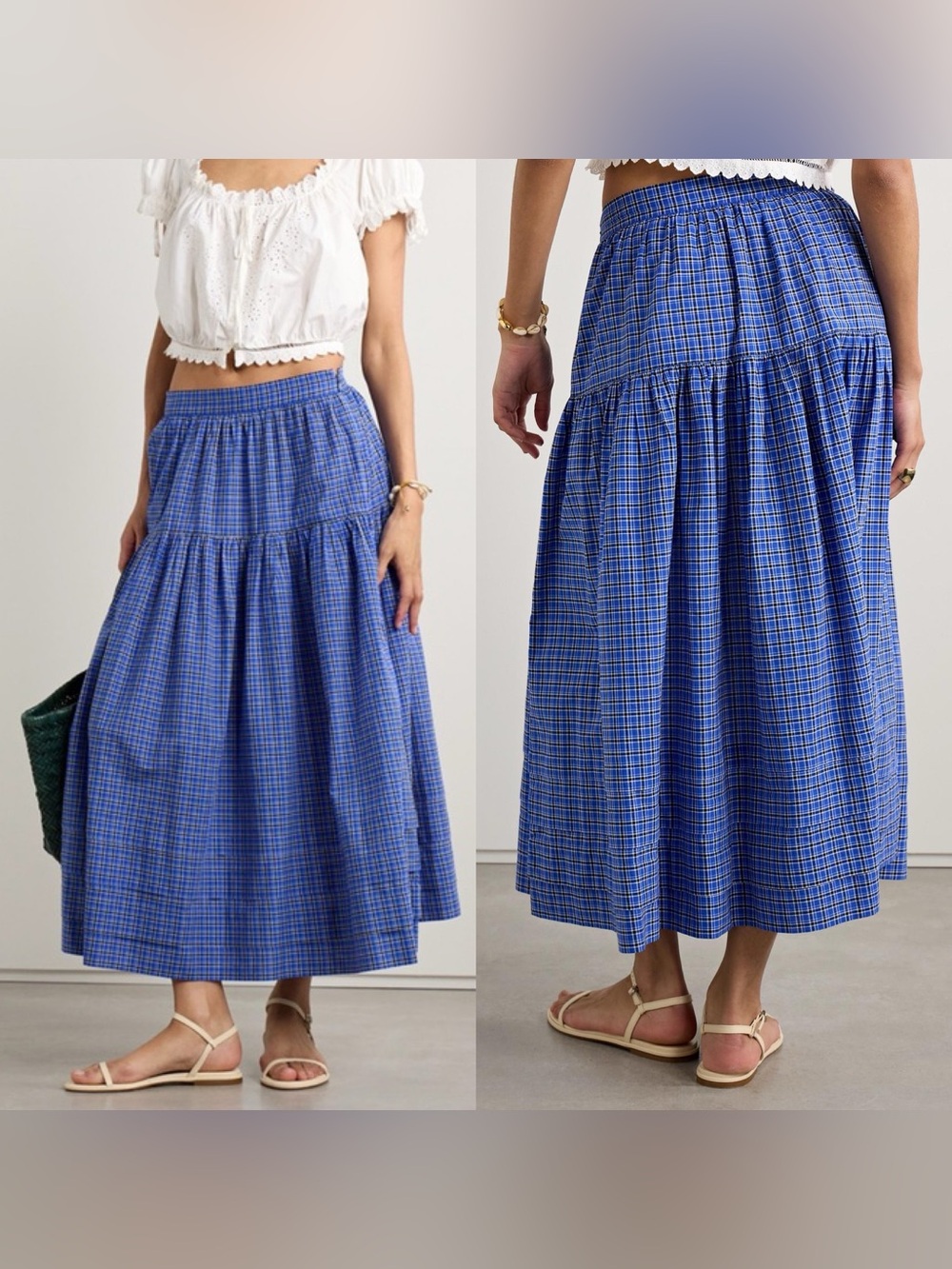 Doen Sebastiane Skirt in Cassis Check